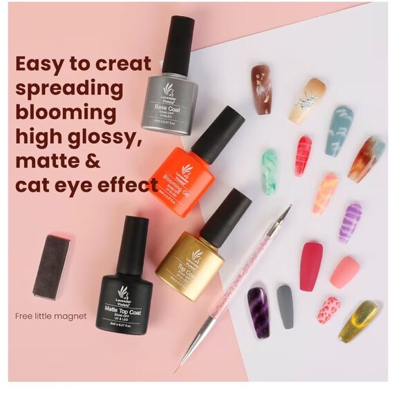 Lavender Violets 26 pcs Gel Nail Polish set - 150 ml total - NIB - Picture 6 of 6